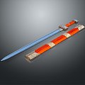 Modern Sword Officer Sword Long Sword Sheath 3d model