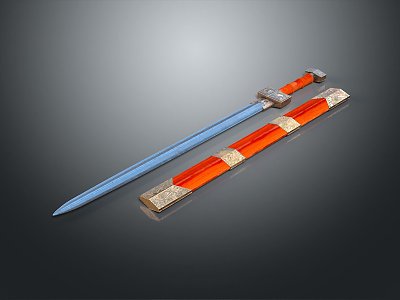 Modern Sword Officer Sword Long Sword Sheath 3d model