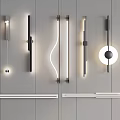 Style wall lamp bedside reading lamp long wall lamp linear wall lamp 3d model