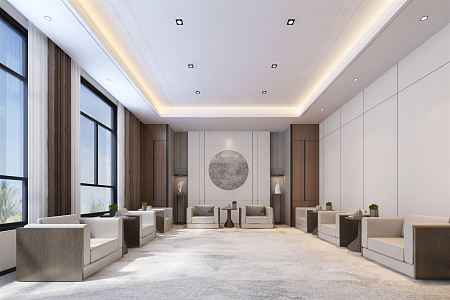 Modern Reception Room 3d model