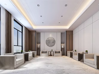 Modern Reception Room 3d model