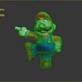 Super Mario Character Figurine With Red Cap Mustache Blue Overalls White Gloves And Pointing Pose