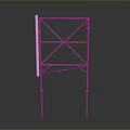 Portable Metal Scaffolding Structure For Construction Work With Adjustable Legs