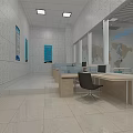 Modern Government Service Hall With Multiple Self Service Kiosks And Information Display Screens