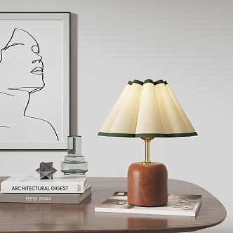 Retro table lamp 3d model