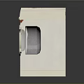 Modern White Electric Washing Machine With Control Panel And Viewing Window