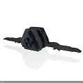 Sturdy Grey Structural Component Featuring Hexagonal Core And Extended Arms