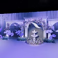 Beautiful Garden Landscape Design With Floral Decor Pathway And Lighting Elements