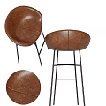 Modern Bar Chair Combination Bar Chair Dining Chair Bar Chair 3d model