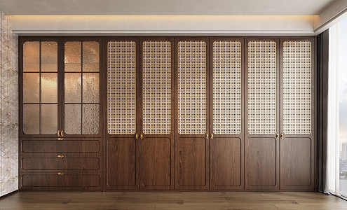 medieval rattan wardrobe 3d model