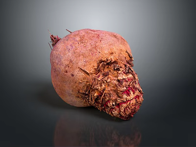 Fresh Raw Beetroot with Natural Soil and Root Texture as Organic Vegetable 3d model