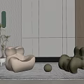 Modern Lazy Sofa 3d model