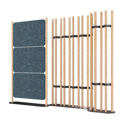Modern Screen Solid Wood Screen 3d model