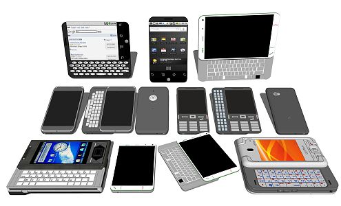 Modern mobile phone keyboard for mobile phone 3d model