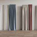 Modern Curtain Double Open Curtain 3d model