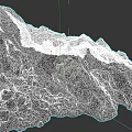 Detailed Natural Micro Terrain Model With Rocky Surface Mossy Patches And Cave Structure