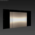 Modern Wall Design With Textured Panels And Warm Lighting Effects 3d model