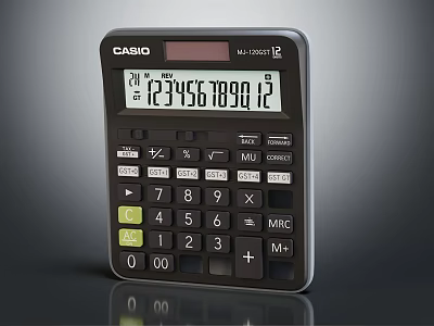 CASIO Office Electronics Desktop Calculator With Digital Display and Function Keys For Office Use 3d model
