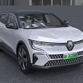 White Renault Electric SUV With Sleek Design And Modern Front Grille