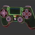 modern gamepad wireless gamepad game console accessories 3d model