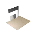 Modern Double Doors Design With Light And Dark Colors And Golden Handles