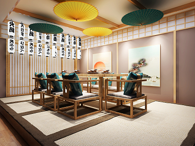 Japanese Room Restaurant Box 3d model