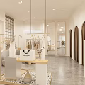 Modern Minimalist Womens Clothing Store Interior With Chic Apparel Display And Stylish Mannequin Layout