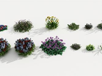 modern plants 3d model