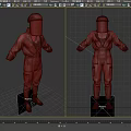 conjoined work clothes work clothes suit protective mask boots clothes 3d model