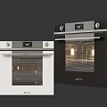 Modern Built In Kitchen Appliances With Digital Display And Stainless Steel Design