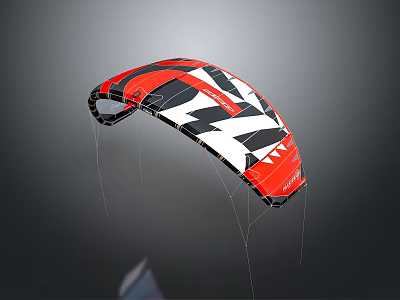 Modern parachute airdrop airborne troops 3d model