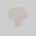 Modern White Marble Table Lamp With Round Top And Cylindrical Stand 3d model