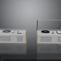 Modern White Record Players With Wooden Frames And Transparent Lids Electronic Appliances