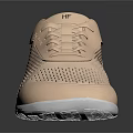 Beige Mesh Sneakers Casual Comfortable Lightweight Lace Up Design For Daily Wear