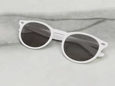 Elegant White Gemstone Jewelry Piece With Shiny Surface On Light Fabric Background 3d model