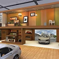 Volvo Exhibition Booth Featuring Displayed Cars Modern Lighting And Display Area