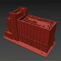 Modern Multi Story Hotel Building With Brick Wall Large Windows And Roof Structure
