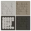 3D Wall Decor With Circular And Oval Patterns In Various Textured Colors