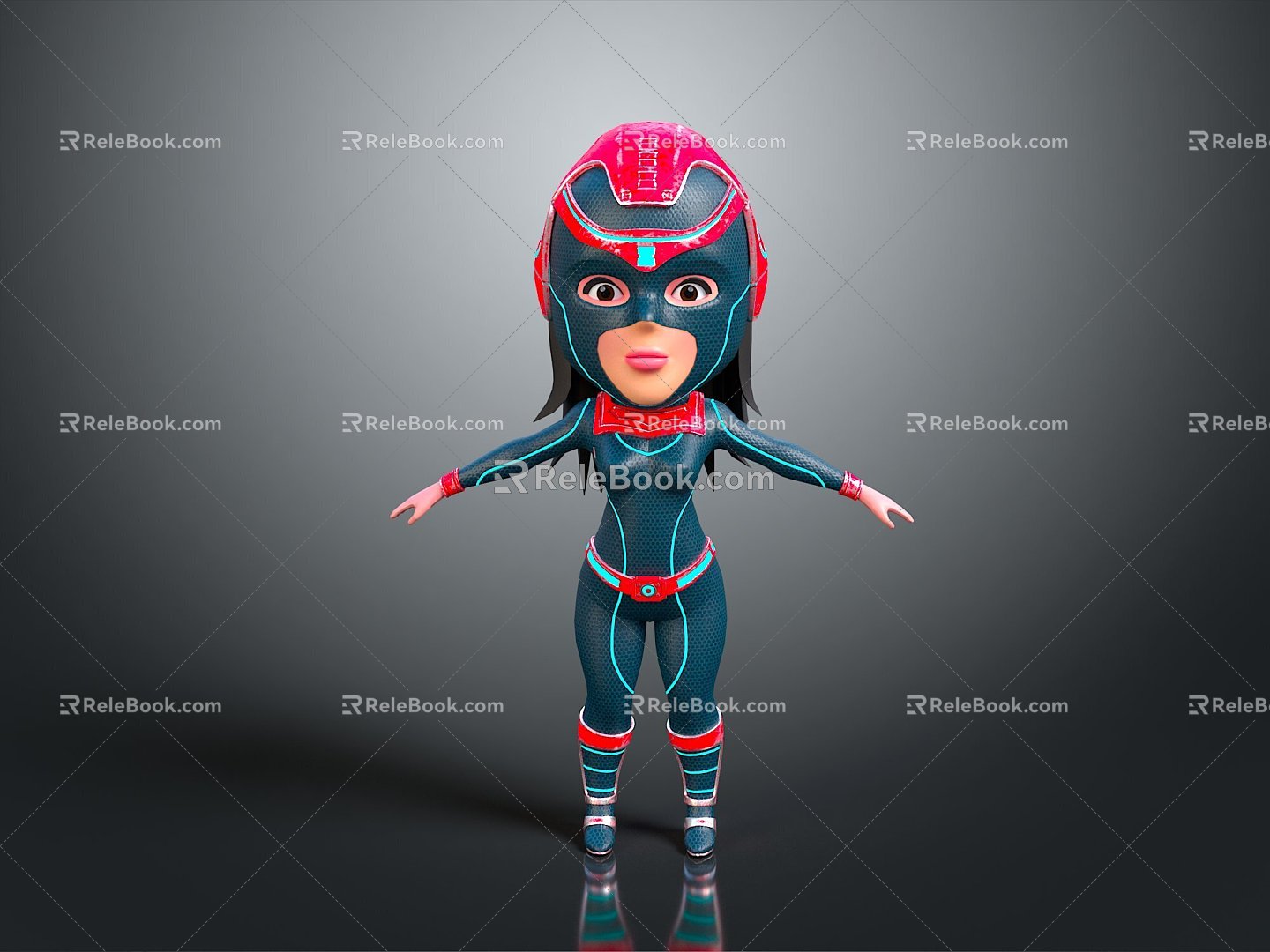 Superwoman Wonder Woman Lady Soldier Female Detective Female Detective 3d model