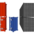 container terminal container freight container 3d model