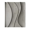 Modern Minimalist Wall Decor With Wavy Curved Design And Gray Textured Surface
