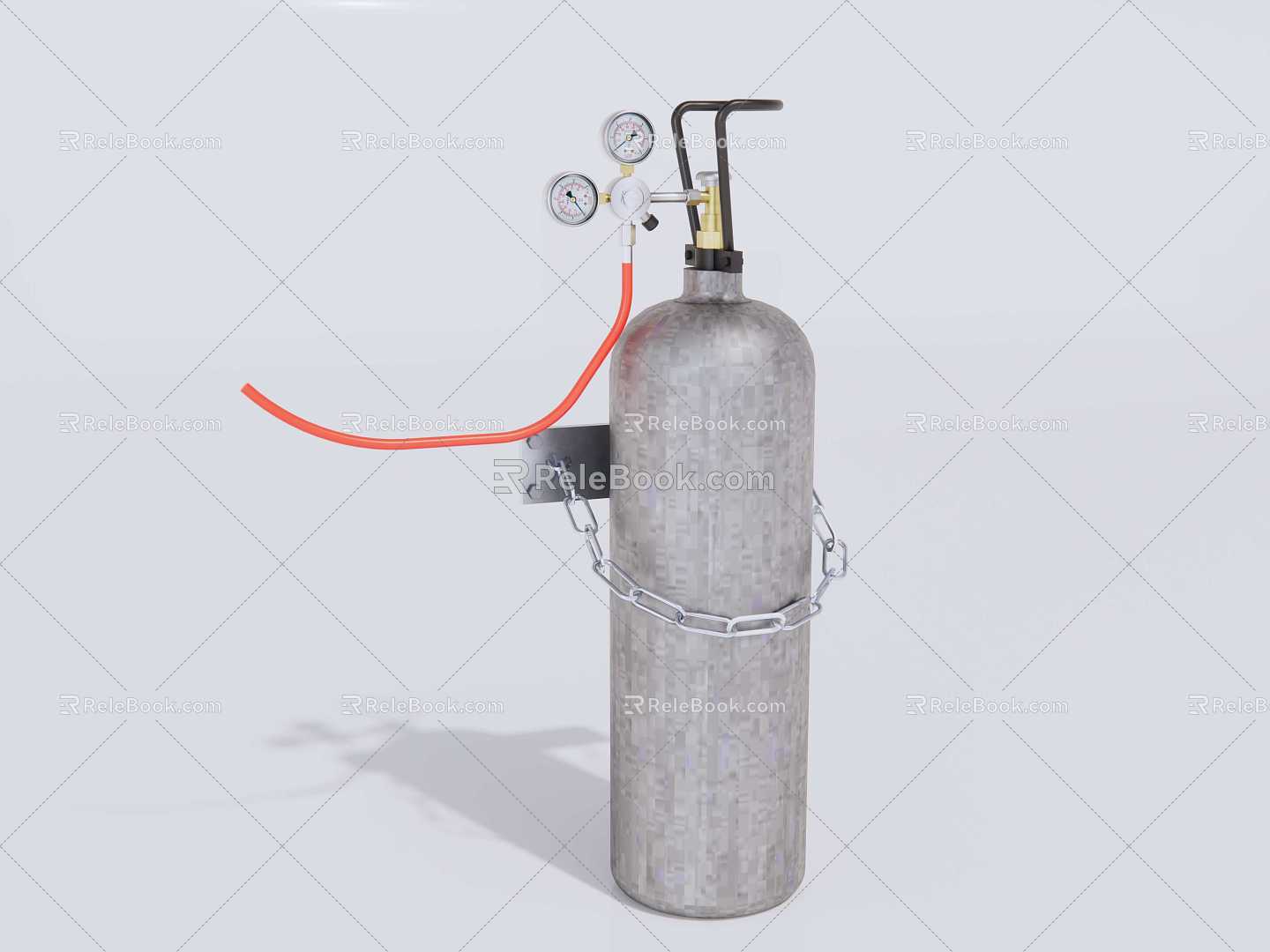 Carbon Dioxide Cylinder Food Carbon Dioxide Cylinder 3d model