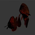 Two Copper Fish Sculptures With Intricate Scales And Shiny Decorative Finish
