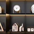Creative Decorative Ornament Set with Various Shapes for Modern Home Shelf 3d model
