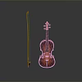 Classic Wooden Violin With Bow For Daily Musical Life Use