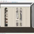 Modern Wardrobe Interior Design With Glass Doors Open Shelves And Hanging Clothes