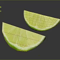 Juicy Fresh Lime Slices With Vibrant Green Color On Dark Background