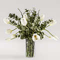 Modern vase vase combination 3d model