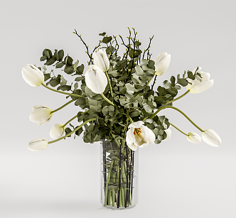 Modern vase combination 3d model