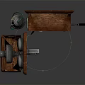 Vintage Wooden Communication Device with Internal Parts Showing Evolution of Modern Mobile Digital Technology
